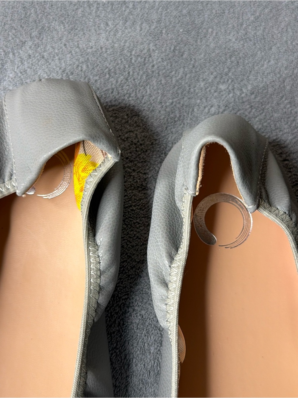 Women's Gray Ballet Flats - Picture 6 of 9